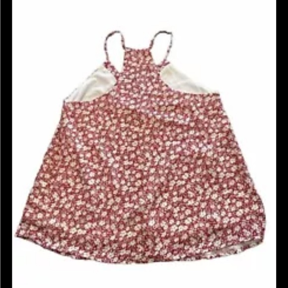 Red floral print tank top blouse - Picture 2 of 4